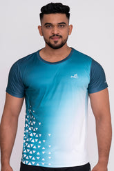 Gradient Round Neck T-Shirt Mint Green